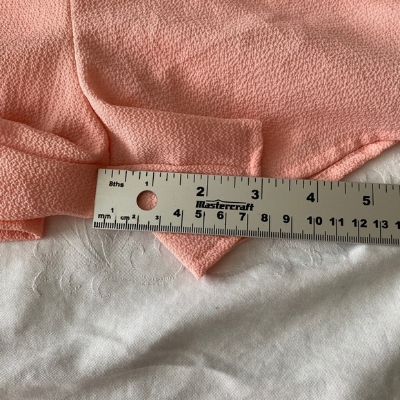 Zunie Girl's Light Salmon Romper 1/2 Sleeve Off Shoulder Lace Trim Lined Size 10 - Picture 14 of 16